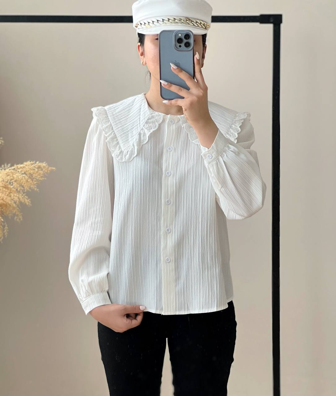 شومیز یقه خامه دوزی کد 2562