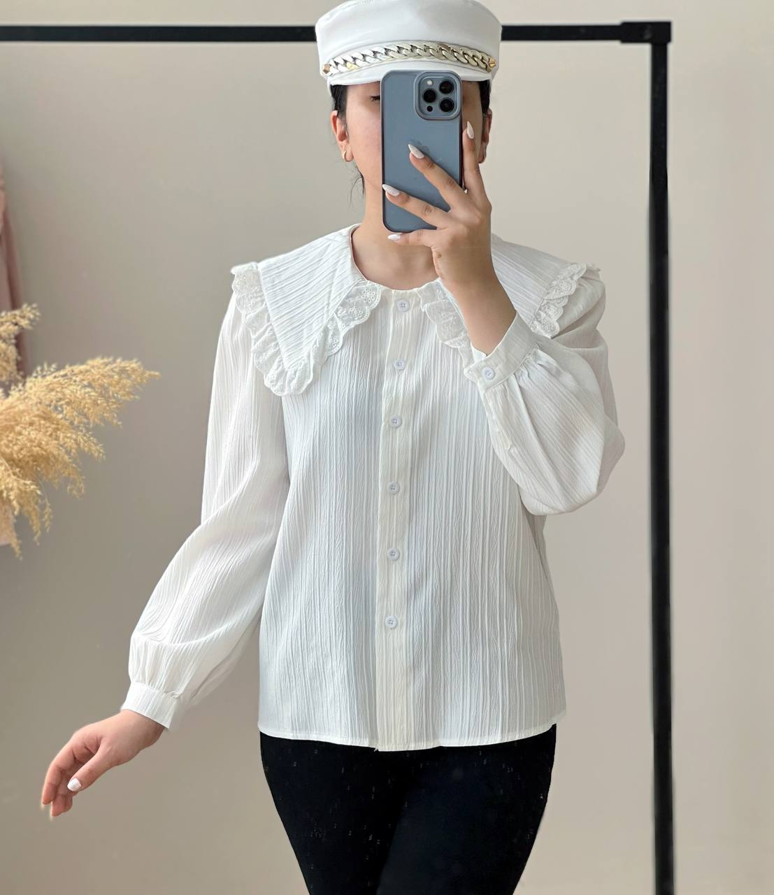 شومیز یقه خامه دوزی کد 2562