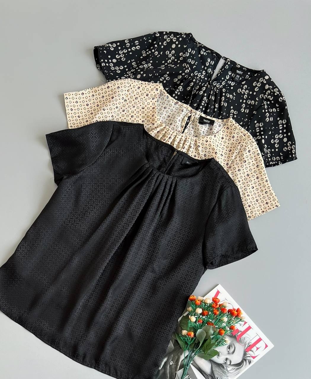 شومیز جلو چین سه طرح کد 2566