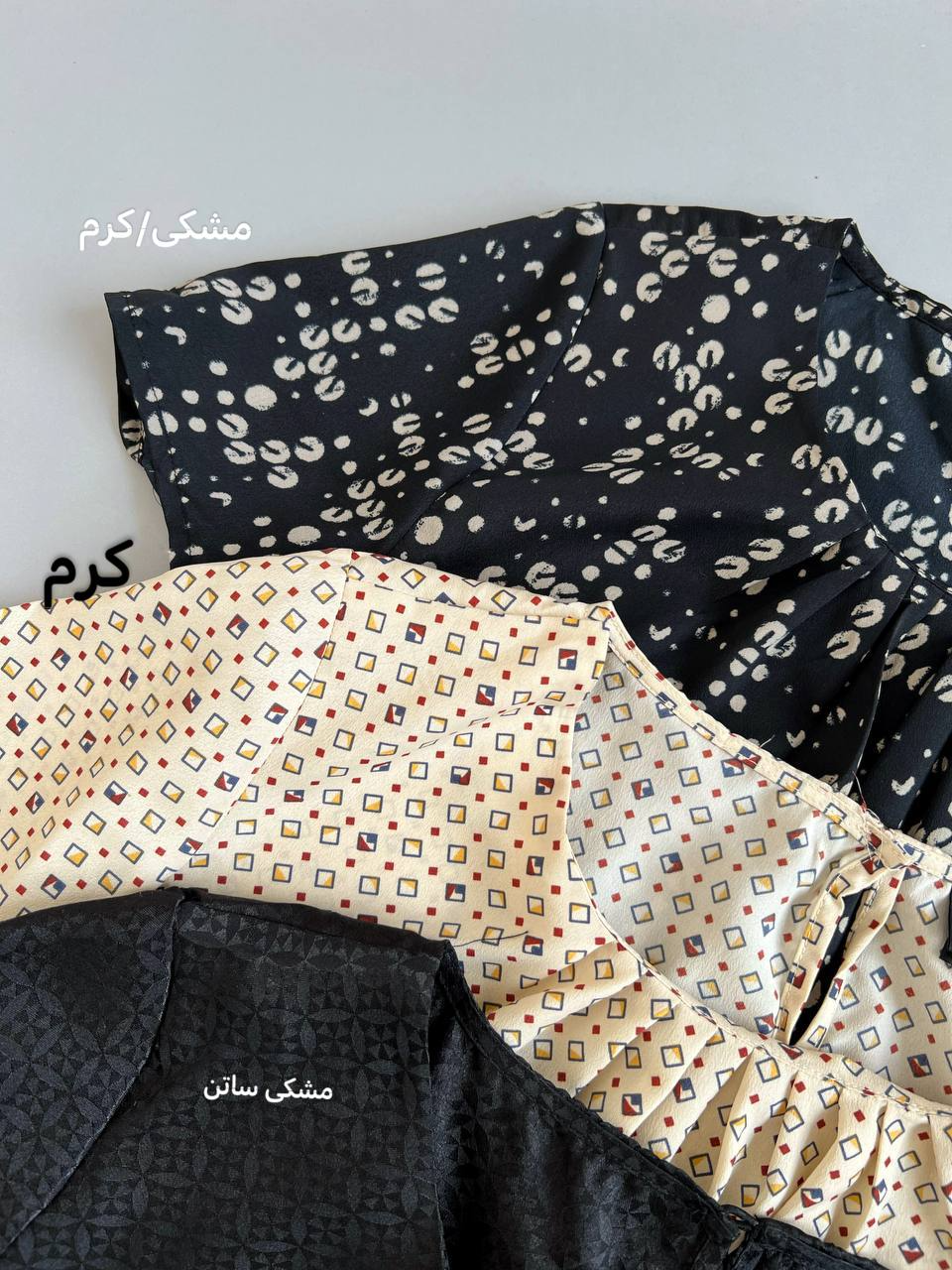 شومیز جلو چین سه طرح کد 2566