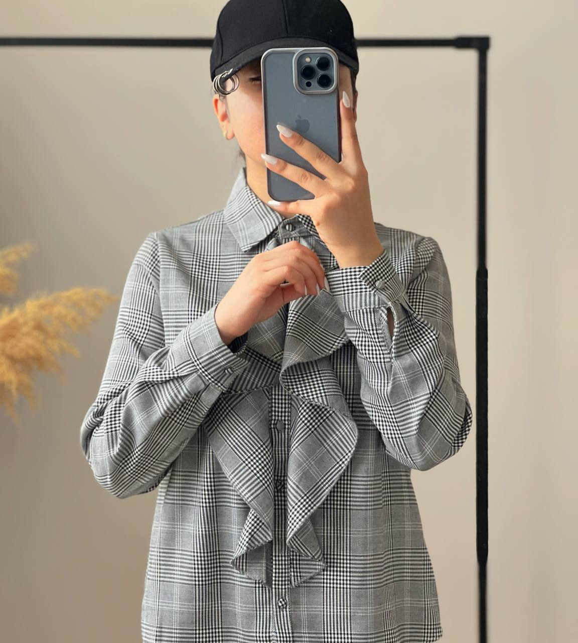 شومیز چهار خونه پیچازی کد 2570