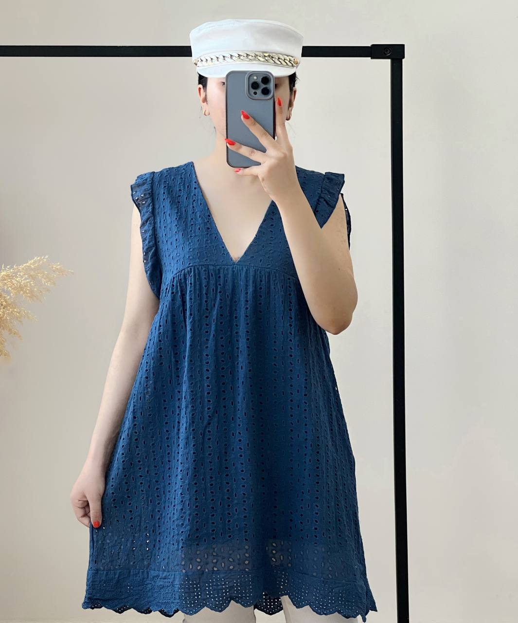 پیراهن خامه دوزی آستردار کد 2572