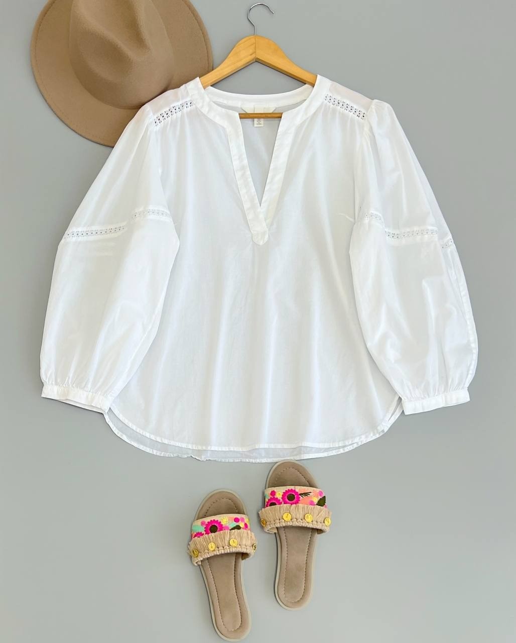 شومیز کتان نخ کاغذی کد 2574