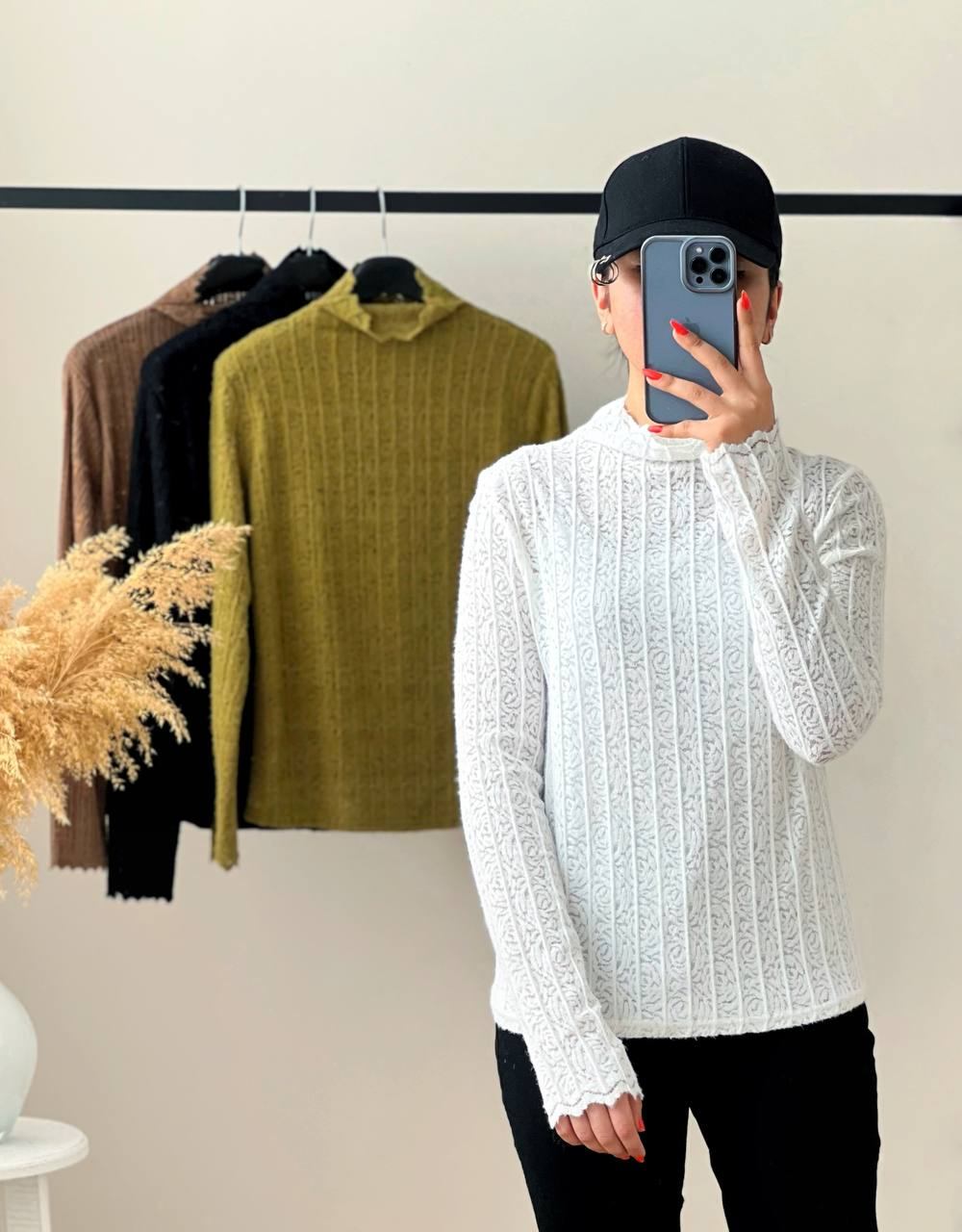 شومیز گیپور یقه ایستاده کد 2578