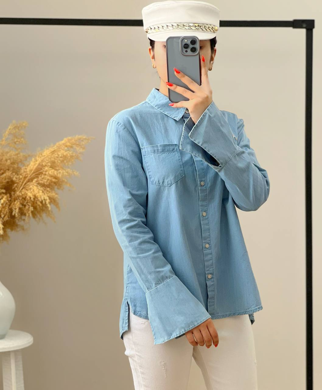 شومیز جین گلدوزی شده کد 2579