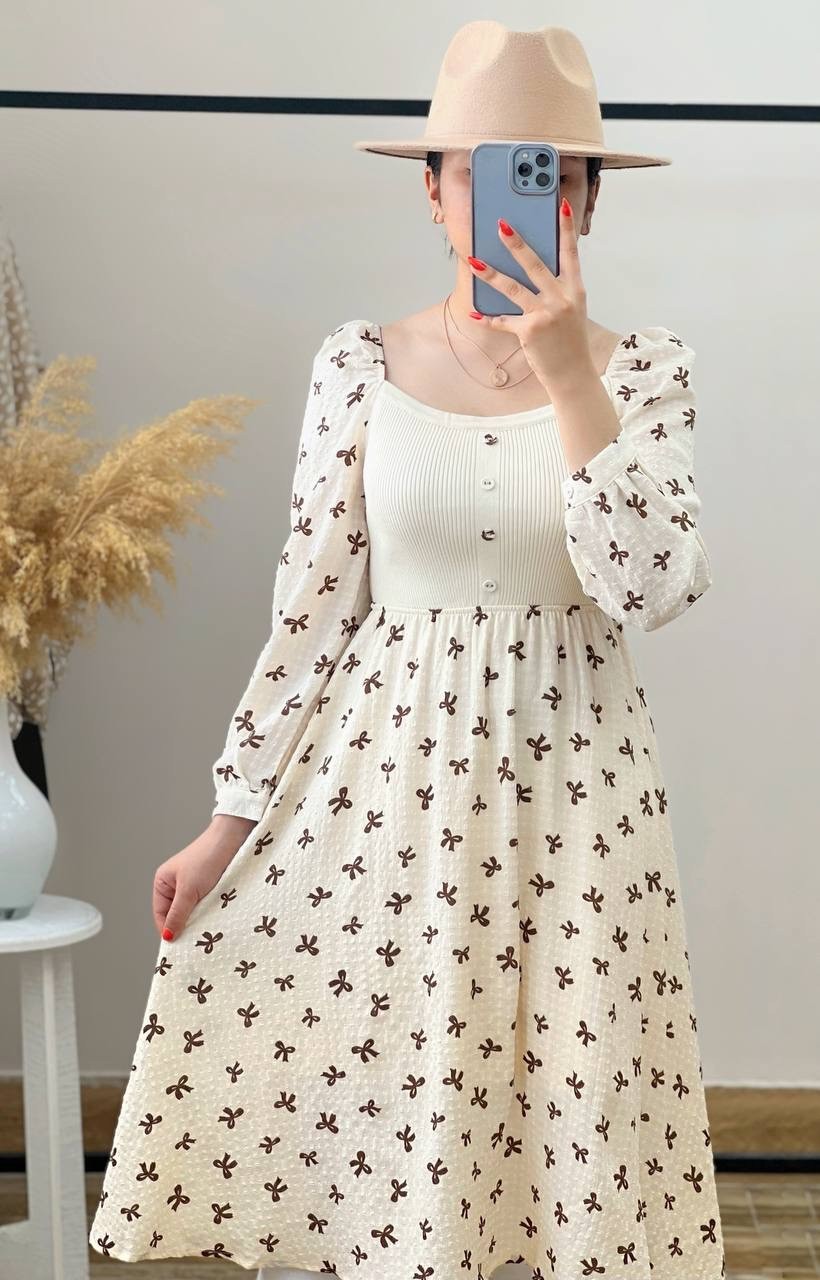 پیراهن بهاره آستردار کد 2582