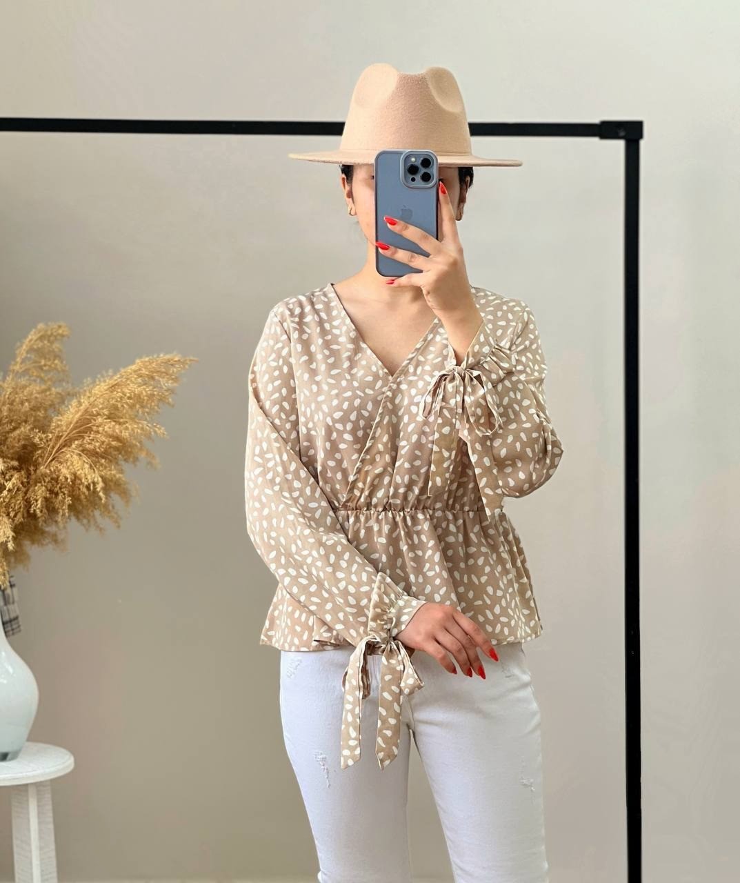 شومیز یقه هفت و هشت تکرنگ کد 2585