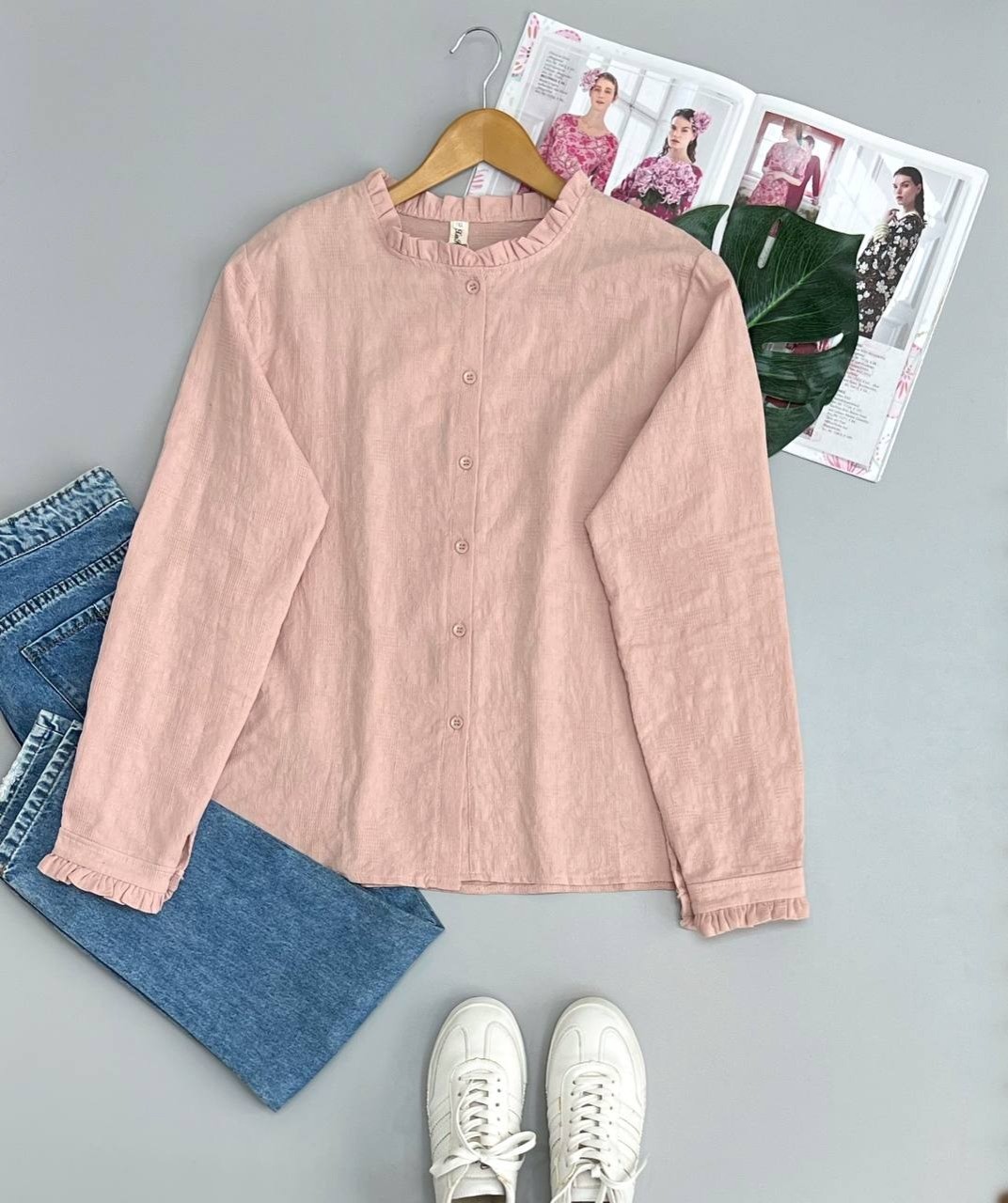 شومیز گل برجسته کنف کد 2589