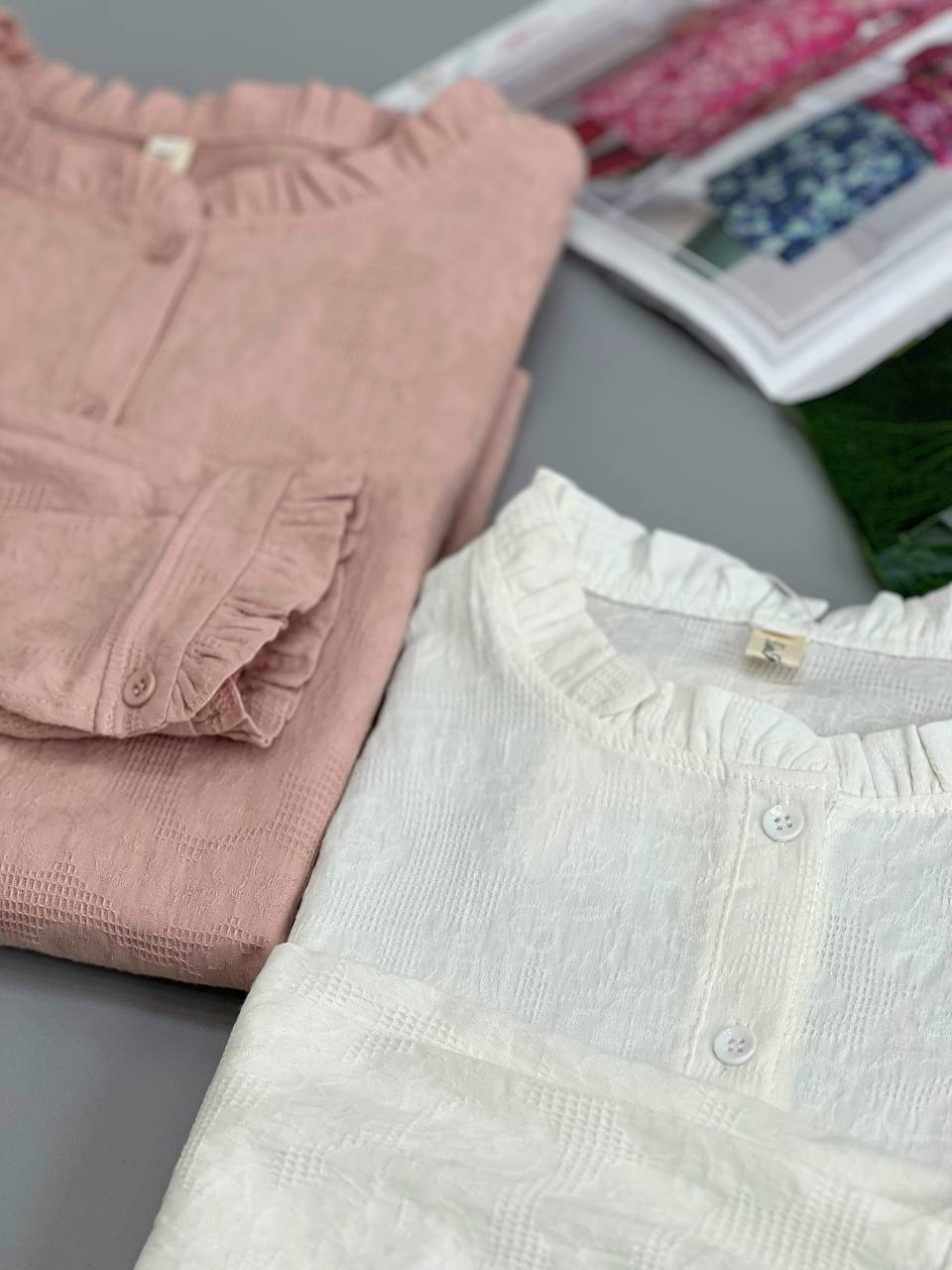 شومیز گل برجسته کنف کد 2589