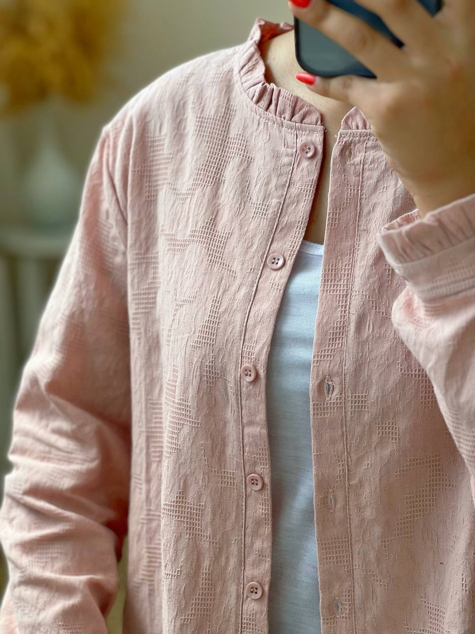 شومیز گل برجسته کنف کد 2589