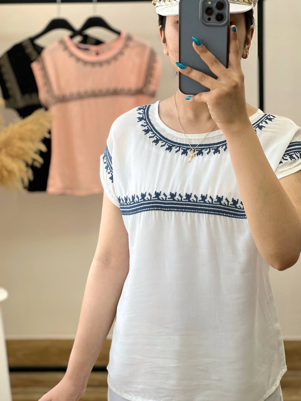 شومیز نخ هندی آستین سرخود کد 2595