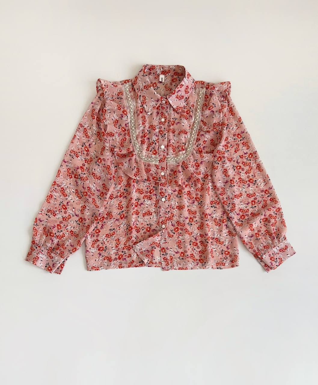 شومیز کرپ حریر گلدار کد 2600