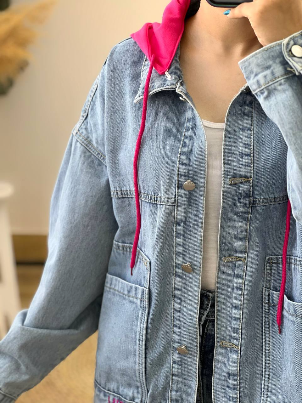 کت جین گلدوزی شده کد 2606