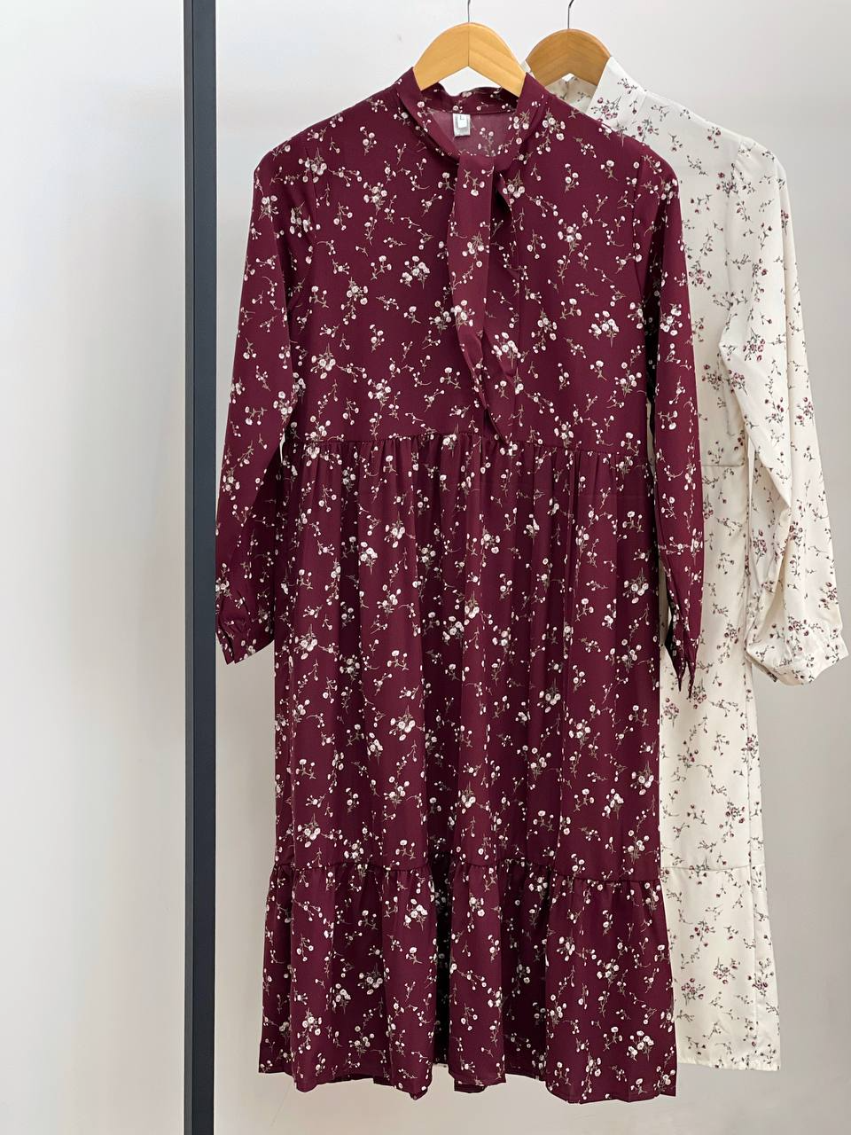 پیراهن کرپ حریر گل ریز کد 2610