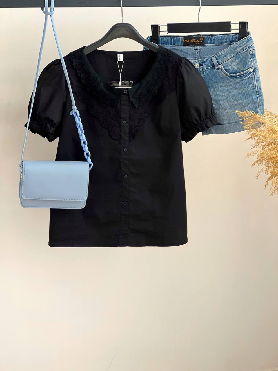 شومیز کتان کاغذی آستین چین کد 2612