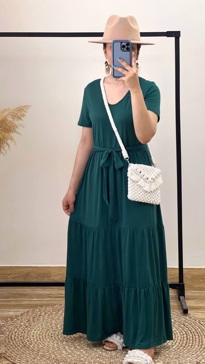 پیراهن چین دار بلند کد 2613