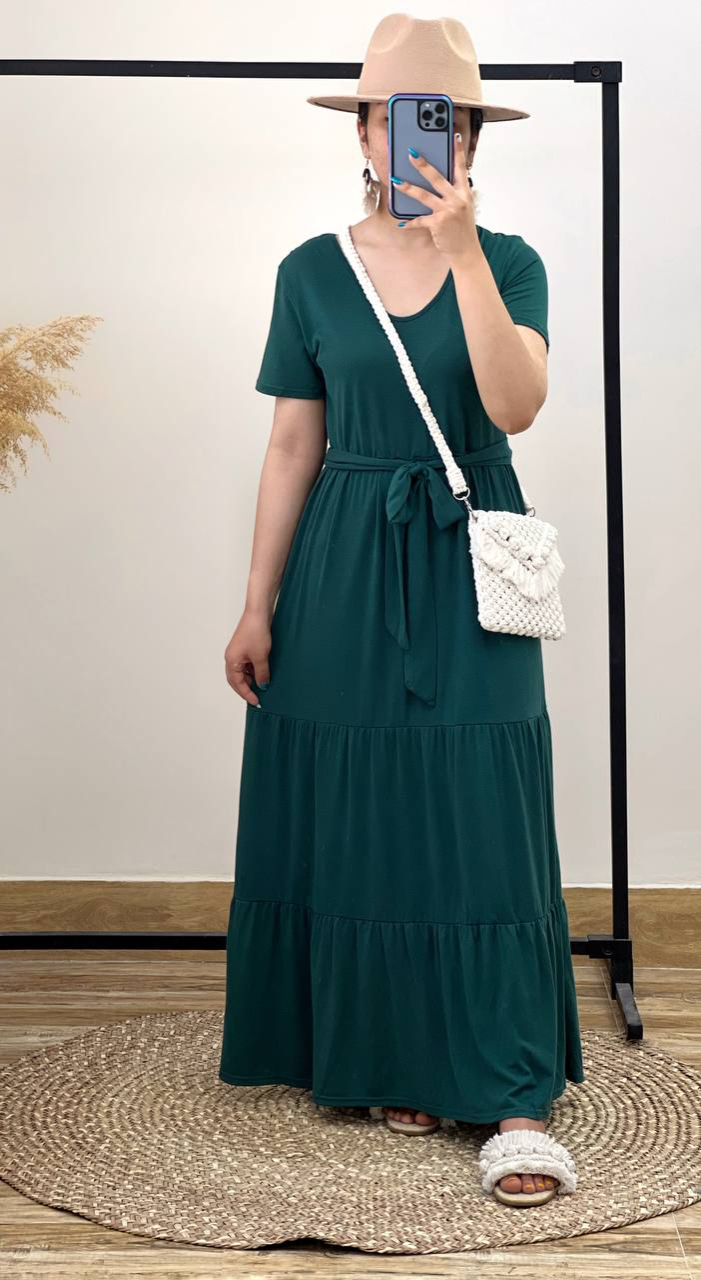 پیراهن چین دار بلند کد 2613