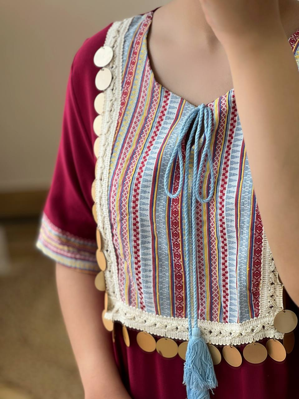 پیراهن نخی سوزندوزی کد 2616