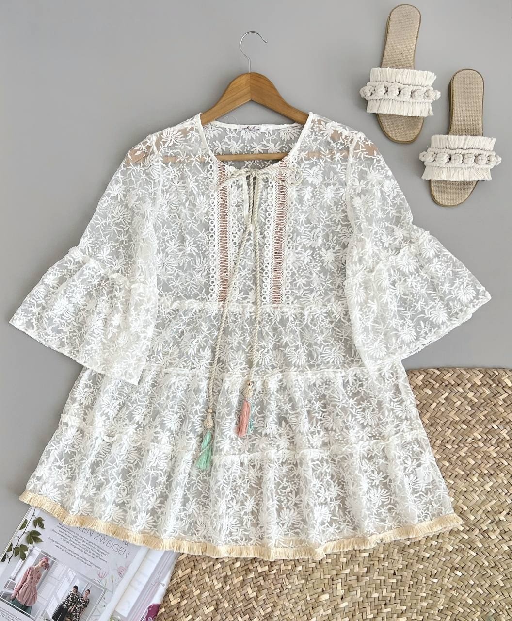 تونیک تمام گلدوزی کد 2620