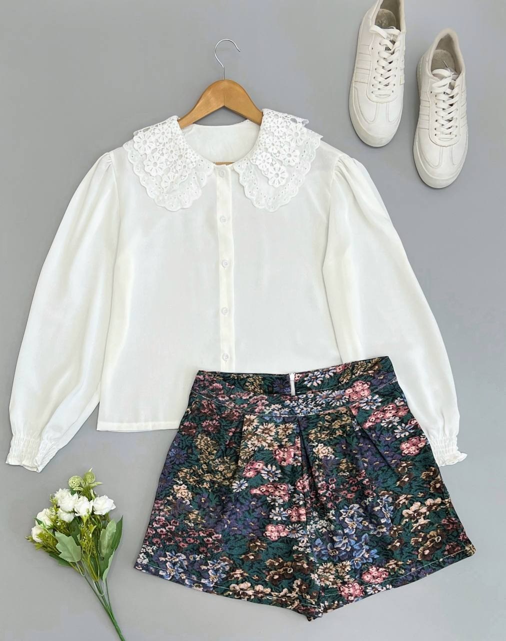 ست شومیز و شلوارک از برندMYALLIN کد 2623