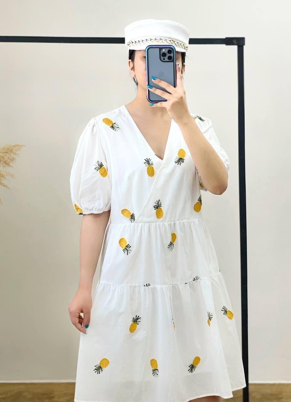 پیراهن گلدوزی شده برند shein کد 2632