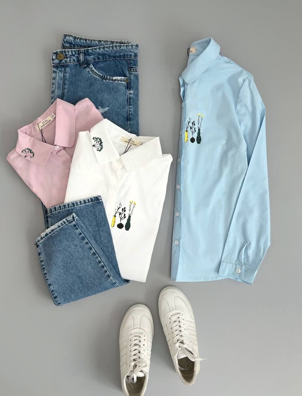 شومیز کتان کاغذی مینیمال 2649