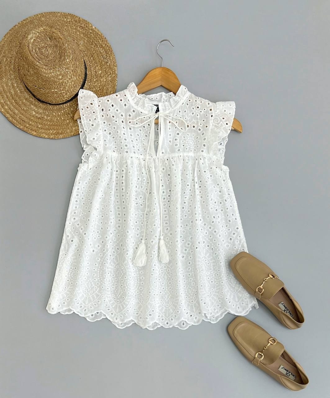 تاپ تمام خامه دوزی منگوله دار کد 2654