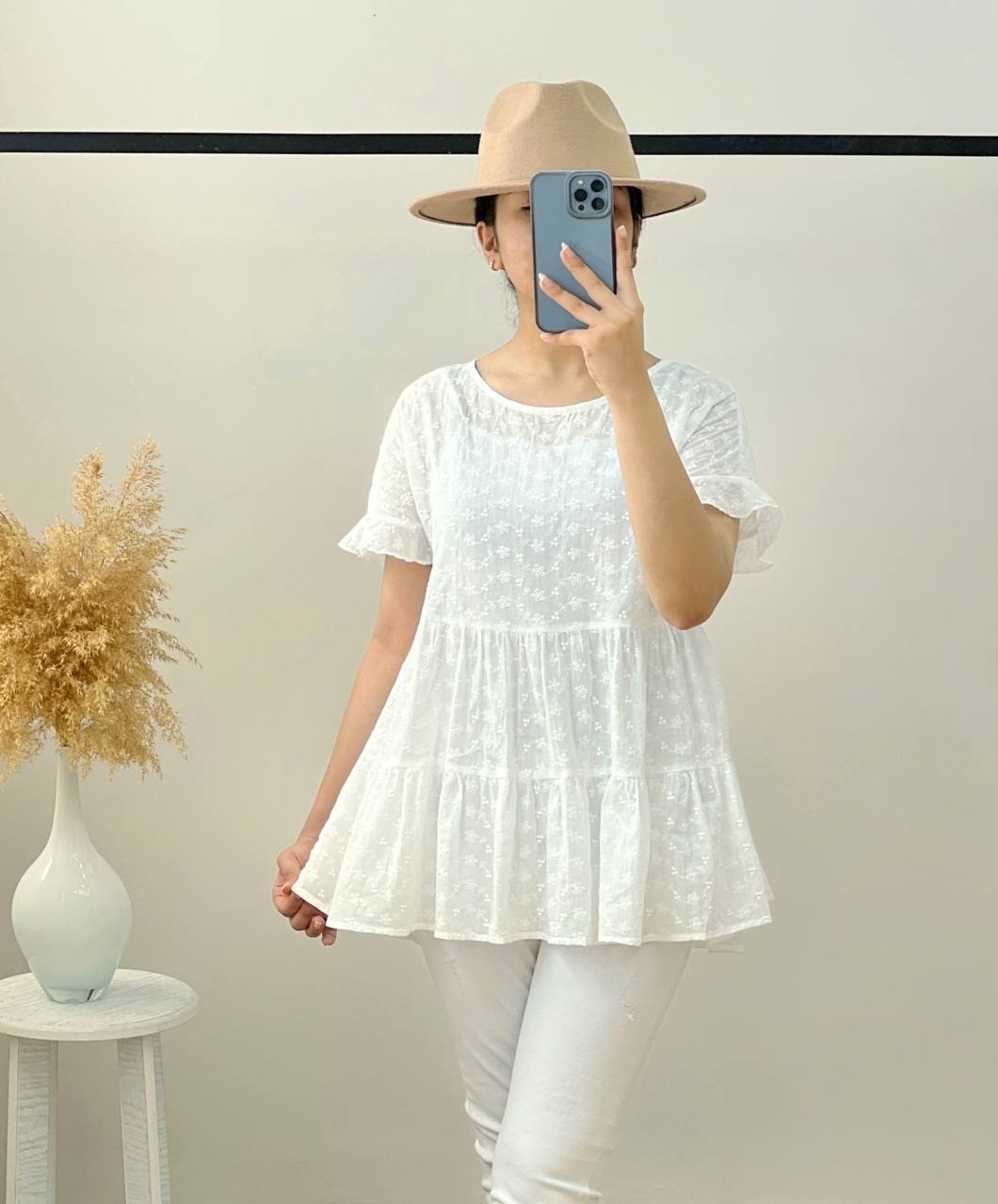 تونیک خامه دوزی چین دار کد 2660