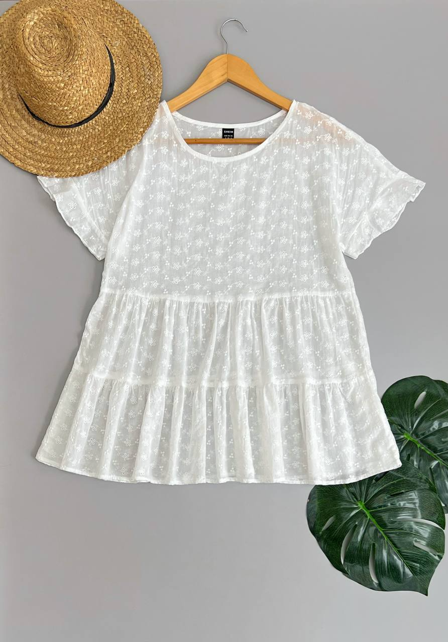 تونیک خامه دوزی چین دار کد 2660