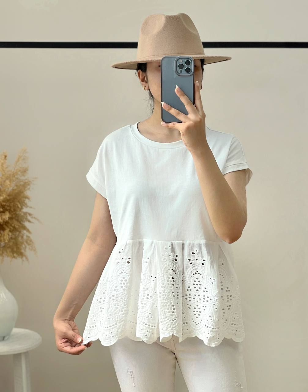 شومیز نخ پنبه خامه دوزی کد 2661