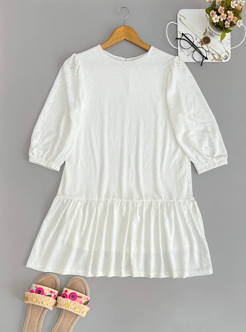 پیراهن خامه دوزی آستردار کد 2662