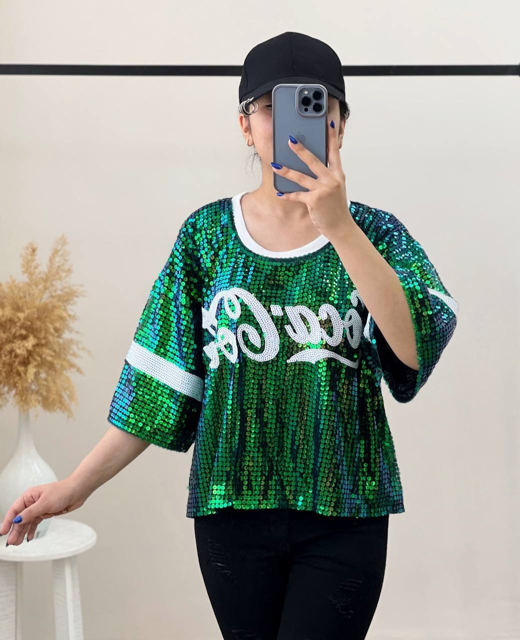 تیشرت لانگ پولکی کد 2671