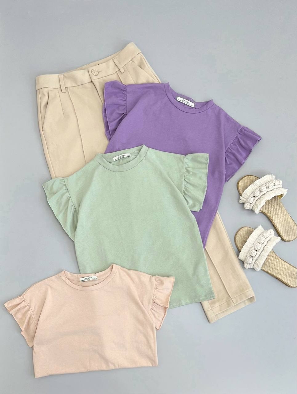 تیشرت برشکا آستین چین کد 2672