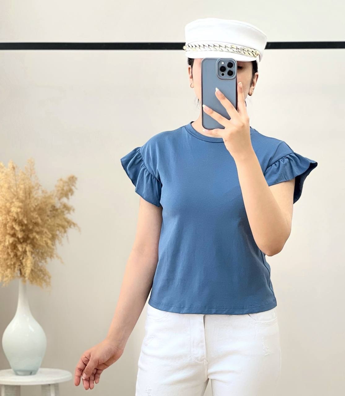 تیشرت برشکا آستین چین کد 2672