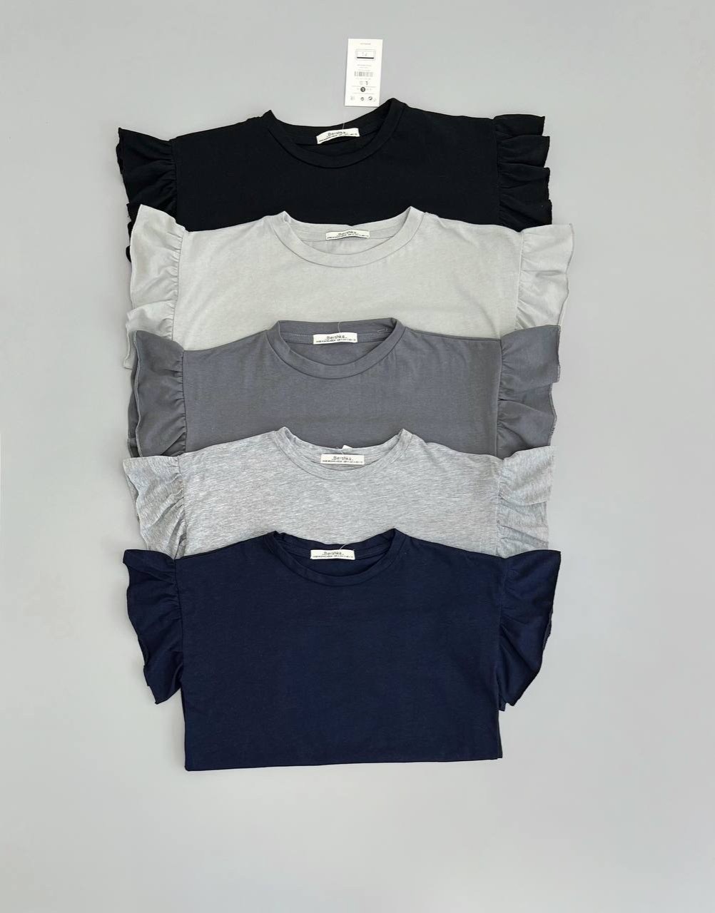 تیشرت برشکا آستین چین کد 2672