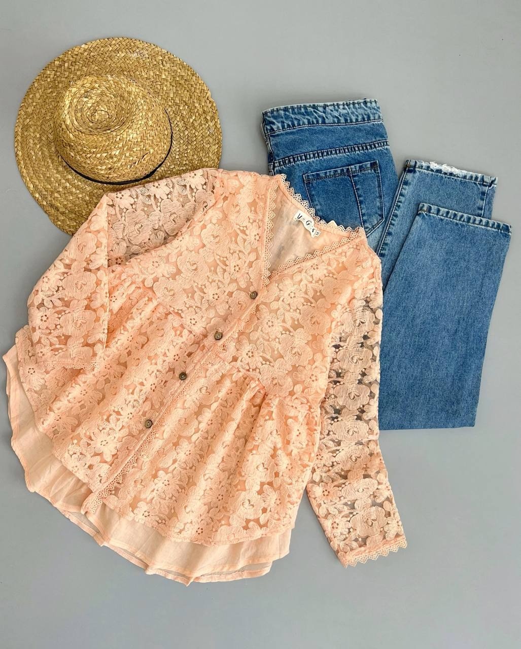 شومیز گیپور جلو دکمه کد 2676