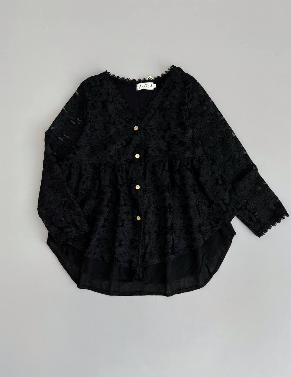 شومیز گیپور جلو دکمه کد 2676