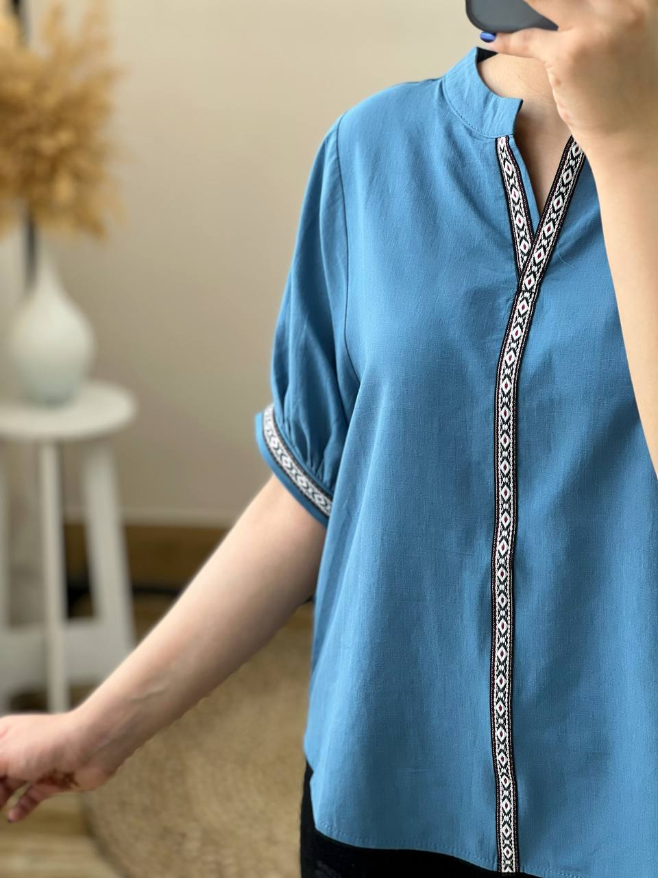 شومیز کتان نخ کد 2677