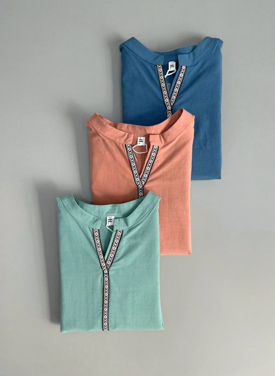 شومیز کتان نخ کد 2677