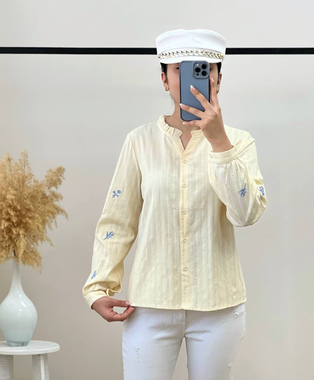 شومیز استین گلدوزی کد 2680