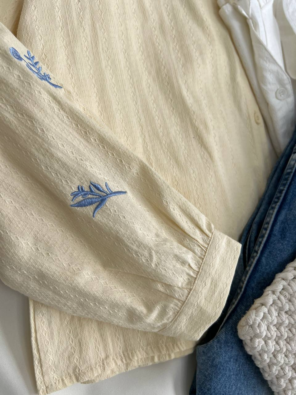 شومیز استین گلدوزی کد 2680