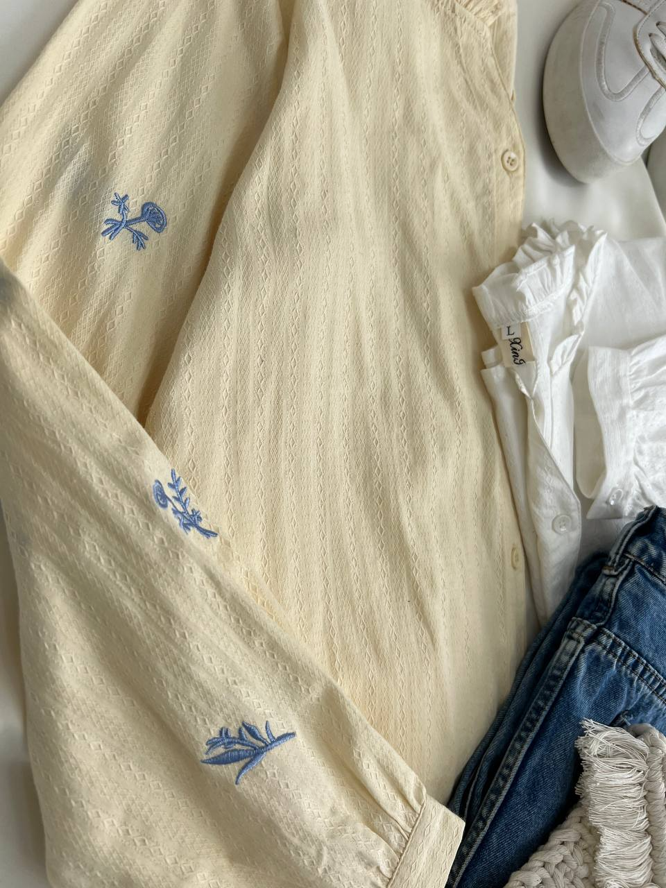 شومیز استین گلدوزی کد 2680