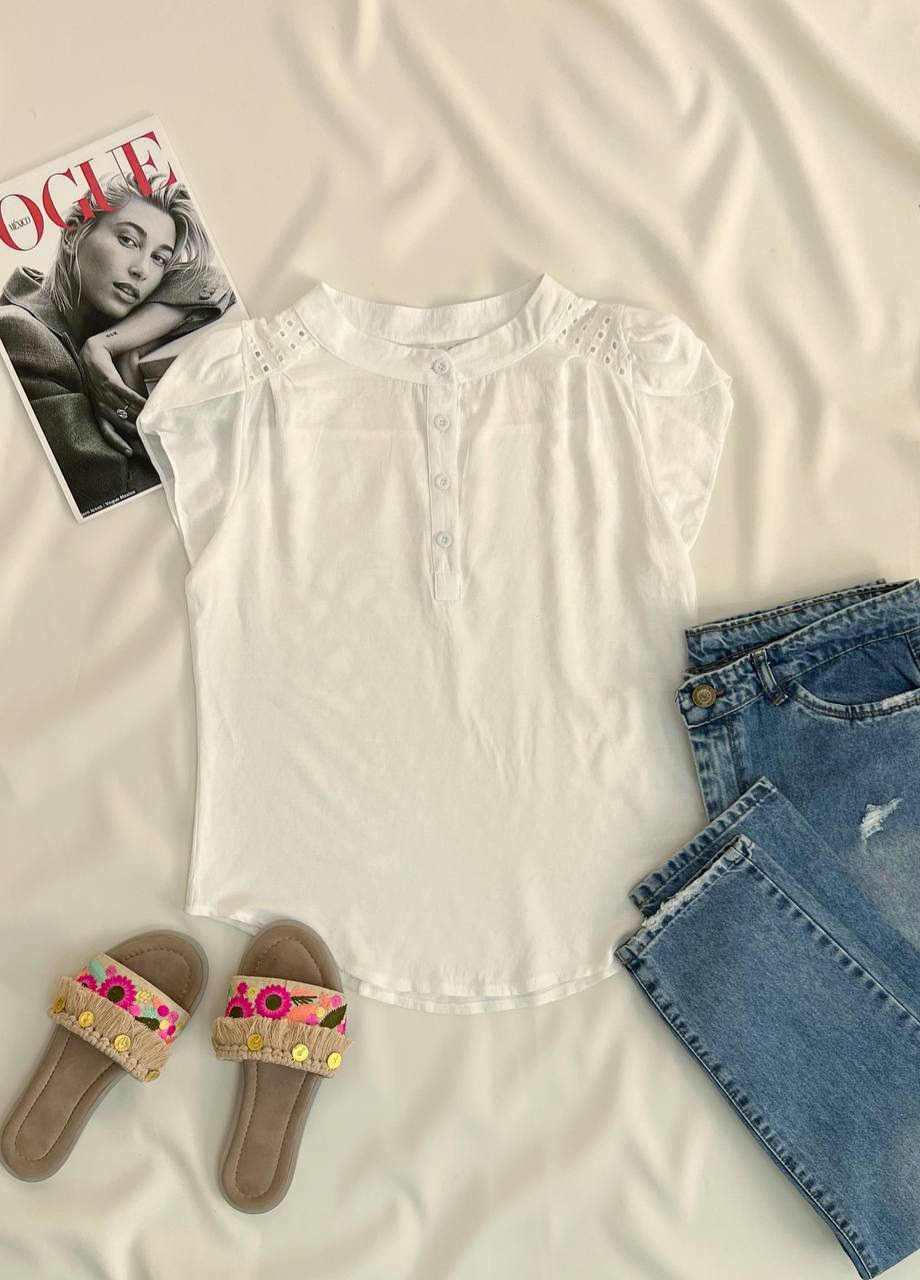 بلوز آستین پف خامه دوزی کد 2692