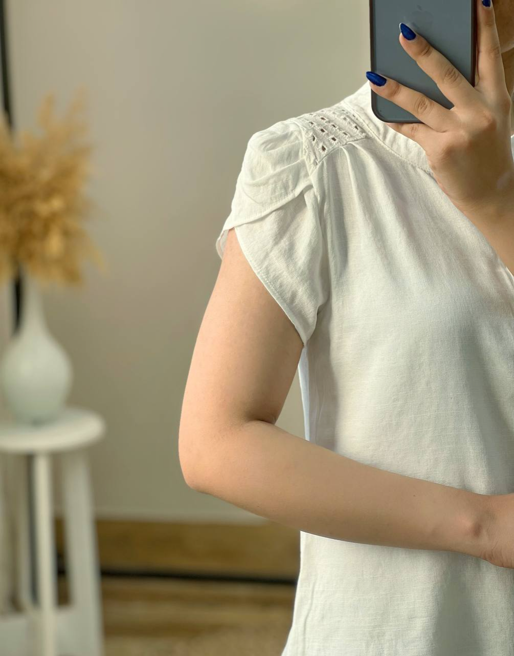 بلوز آستین پف خامه دوزی کد 2692