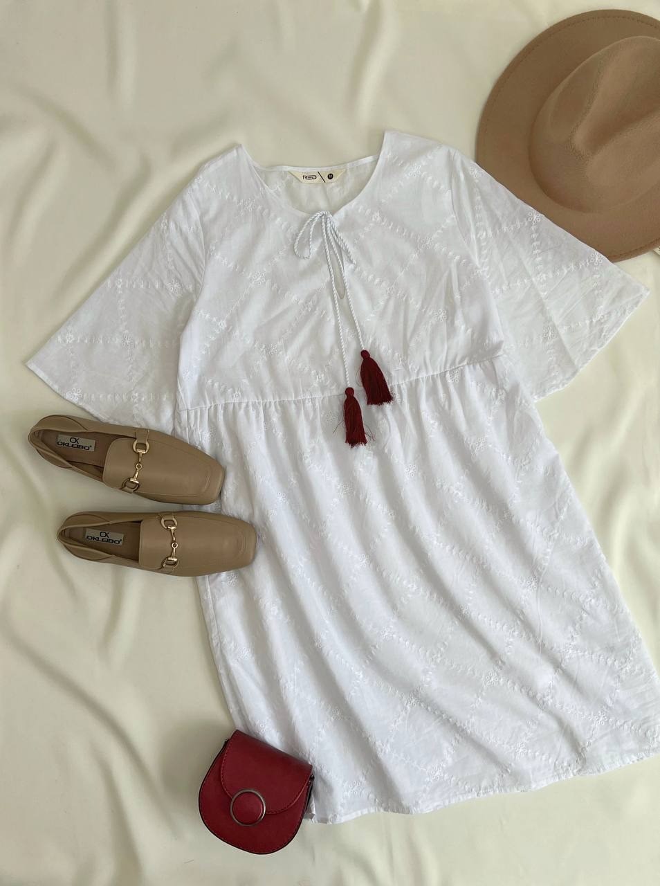 پیراهن خامه دوزی استردار کد 2696