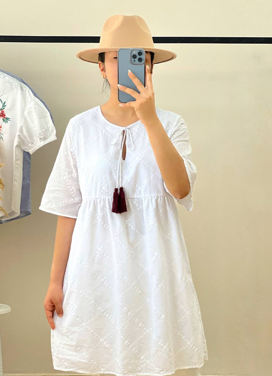 پیراهن خامه دوزی استردار کد 2696