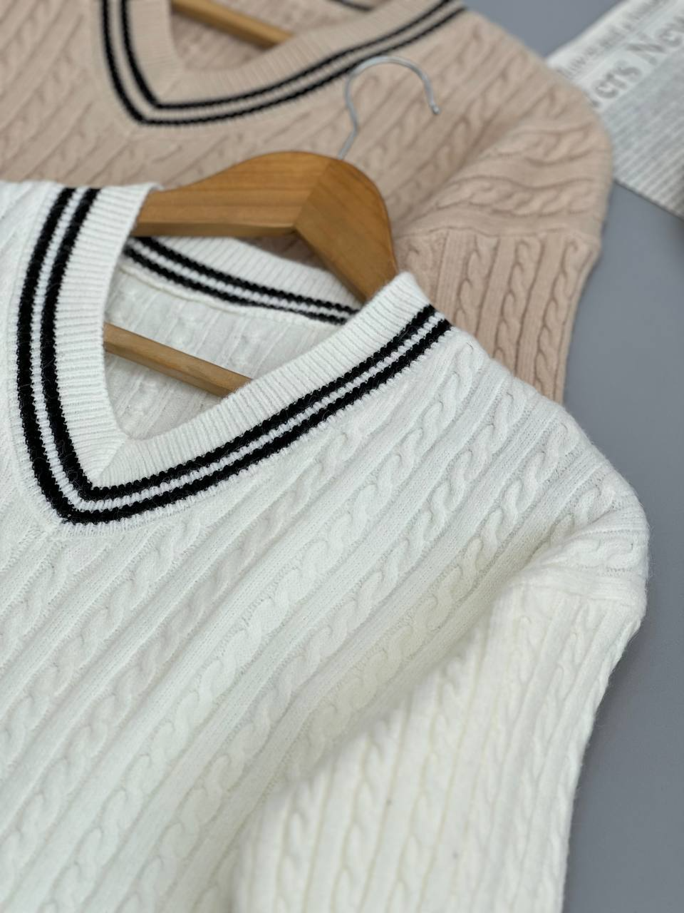 پلیور بافت زنجیری یقه هفت کد 2697