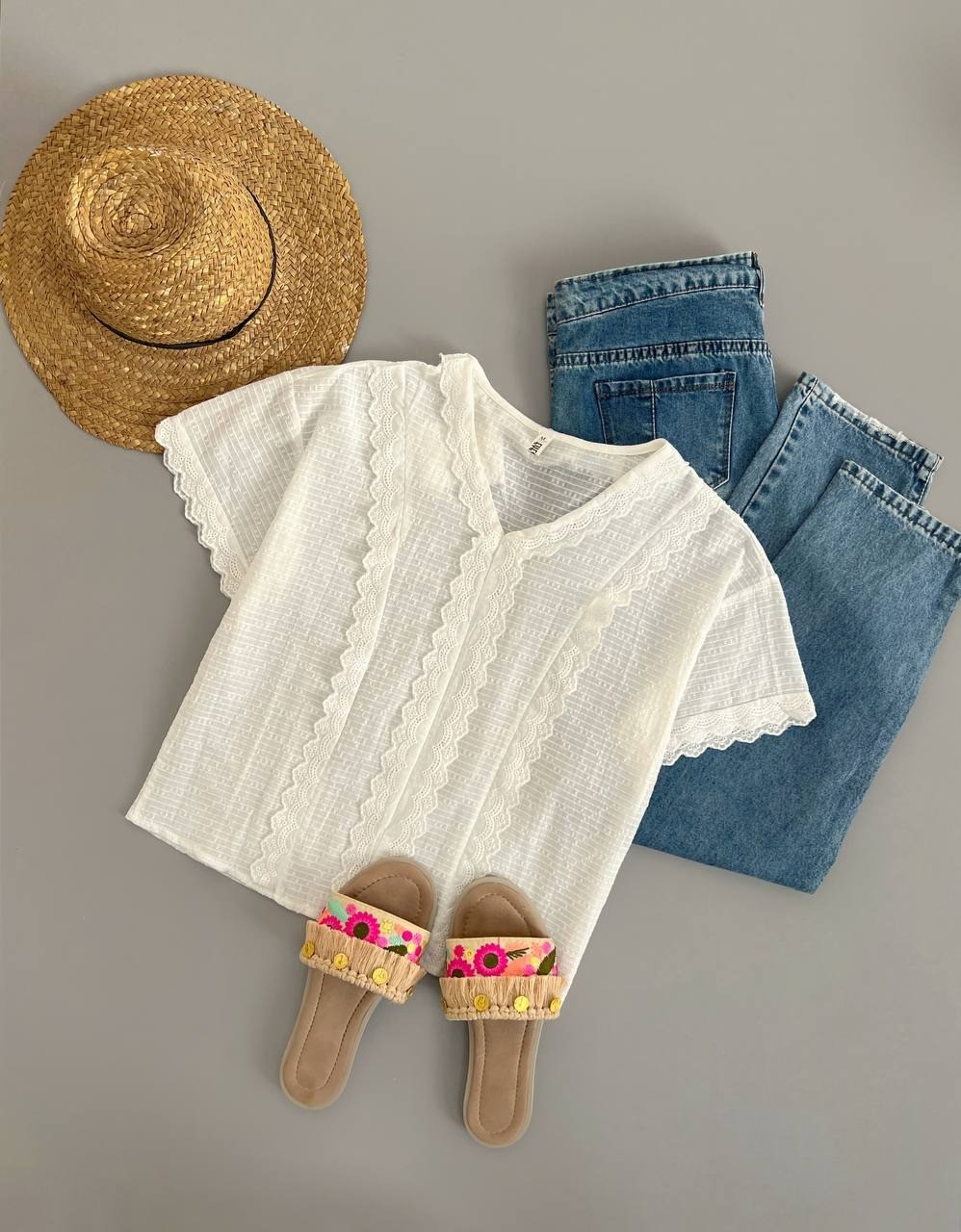 شومیز تمام خامه دوزی کد 2699