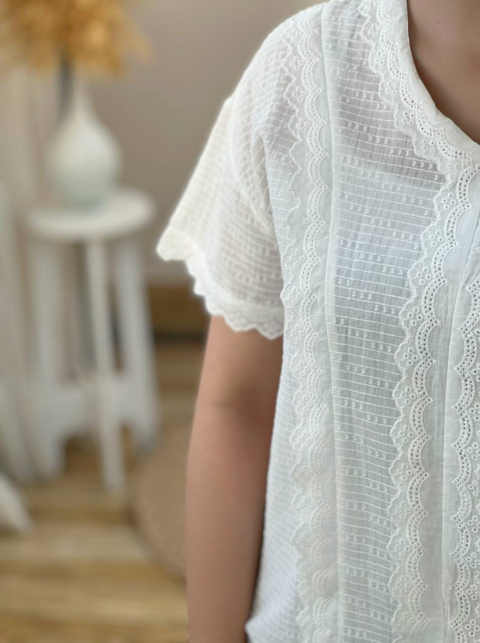 شومیز تمام خامه دوزی کد 2699