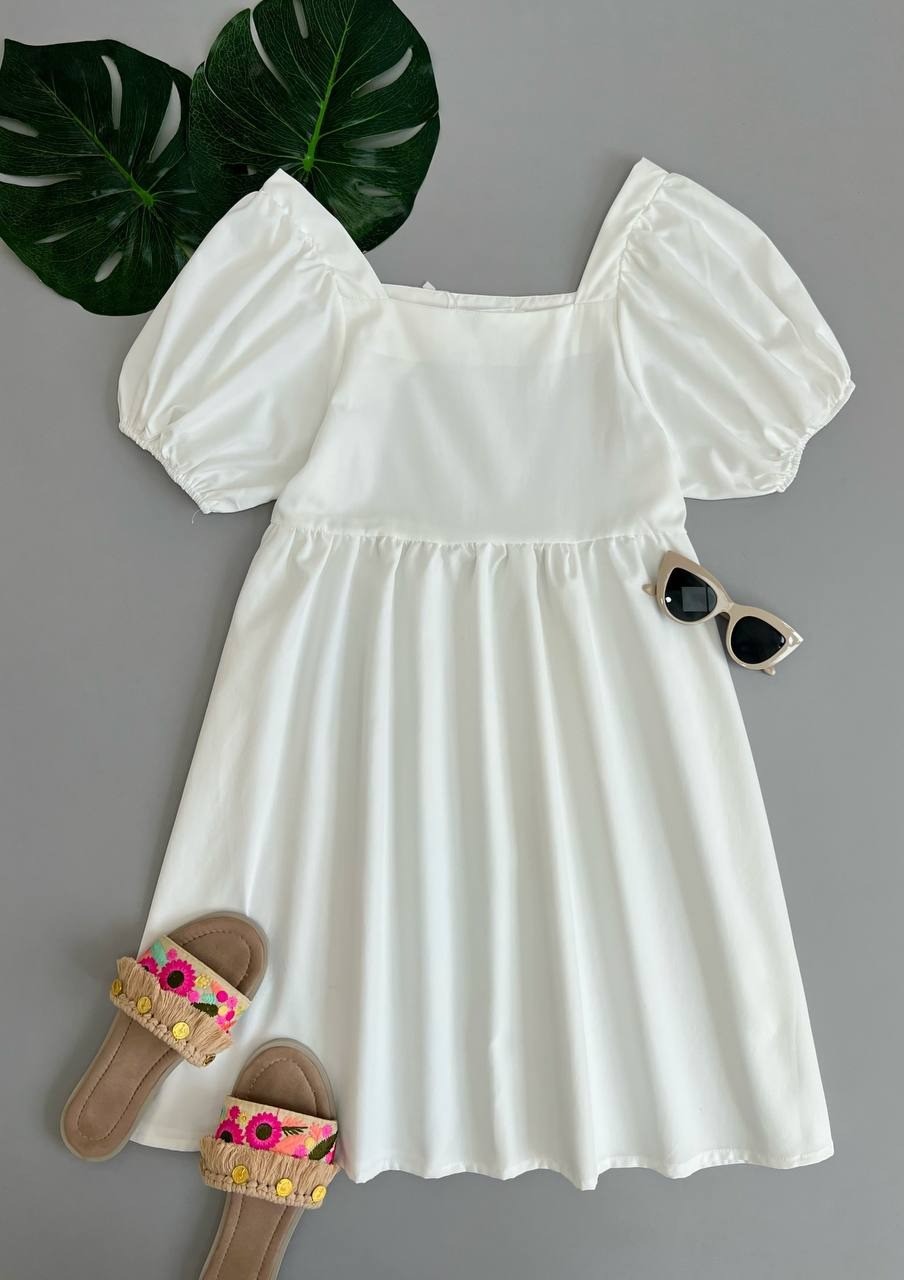 تونیک آستین پف کمر چین کد 2707